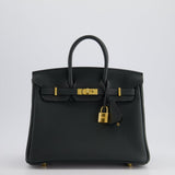 Hermès Birkin 25cm Bag Retourne in Vert Cypress Togo Leather with Gold Hardware