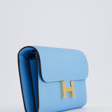 Hermès Constance To Go Bag in Celeste Epsom Leather with Gold Hardware