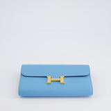 Hermès Constance To Go Bag in Celeste Epsom Leather with Gold Hardware