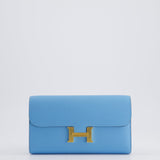 Hermès Constance To Go Bag in Celeste Epsom Leather with Gold Hardware