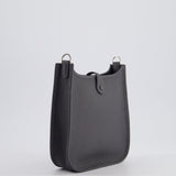 Hermès Mini Evelyne Bag in Ardoise Clemence Leather with Palladium Hardware