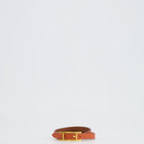 Hermès Behapi Double Tour Bracelet in Orange with Gold Hardware Size M