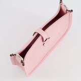 Hermès Mini Evelyne Bag in Rose Sakura Clemence Leather with Palladium Hardware