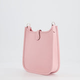 Hermès Mini Evelyne Bag in Rose Sakura Clemence Leather with Palladium Hardware