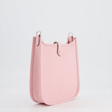 Hermès Mini Evelyne Bag in Rose Sakura Clemence Leather with Palladium Hardware