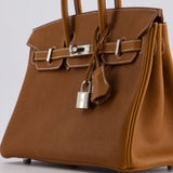 Hermès Birkin 25cm Retourne in Fauve with Barenia Faubourg Leather and Palladium Hardware