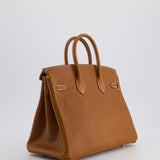 Hermès Birkin 25cm Retourne in Fauve with Barenia Faubourg Leather and Palladium Hardware