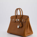 Hermès Birkin 25cm Retourne in Fauve with Barenia Faubourg Leather and Palladium Hardware