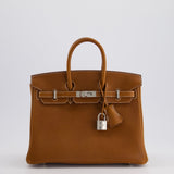 Hermès Birkin 25cm Retourne in Fauve with Barenia Faubourg Leather and Palladium Hardware