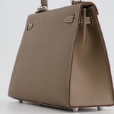 Hermès Kelly Sellier 25cm Bag in Etoupe Epsom Leather with Palladium Hardware