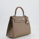 Hermès Kelly Sellier 25cm Bag in Etoupe Epsom Leather with Palladium Hardware