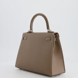 Hermès Kelly Sellier 25cm Bag in Etoupe Epsom Leather with Palladium Hardware