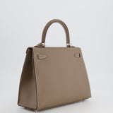 Hermès Kelly Sellier 25cm Bag in Etoupe Epsom Leather with Palladium Hardware