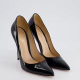 Gianvito Rossi Black Patent Leather Pointed Stiletto Size EU 37.5