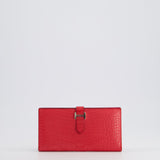 Hermès Bearn Wallet in Bougainvillea with Palladium Hardware