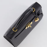 Hermès Kelly Sellier 25cm Bag in Black Epsom Leather with Gold Hardware