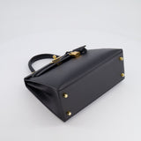 Hermès Kelly Sellier 25cm Bag in Black Epsom Leather with Gold Hardware