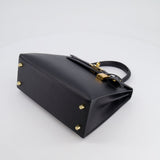 Hermès Kelly Sellier 25cm Bag in Black Epsom Leather with Gold Hardware