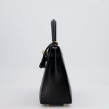 Hermès Kelly Sellier 25cm Bag in Black Epsom Leather with Gold Hardware