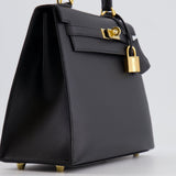 Hermès Kelly Sellier 25cm Bag in Black Epsom Leather with Gold Hardware