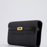 Hermès Kelly To Go Bag in Black Epsom Leather with Gold Hardware