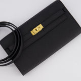 Hermès Kelly To Go Bag in Black Epsom Leather with Gold Hardware