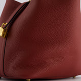 Hermès Picotin Bag 22cm in Rouge H Clemence Leather with Gold Hardware