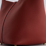 Hermès Picotin Bag 22cm in Rouge H Clemence Leather with Gold Hardware