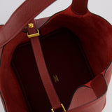 Hermès Picotin Bag 22cm in Rouge H Clemence Leather with Gold Hardware