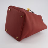 Hermès Picotin Bag 22cm in Rouge H Clemence Leather with Gold Hardware