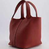 Hermès Picotin Bag 22cm in Rouge H Clemence Leather with Gold Hardware