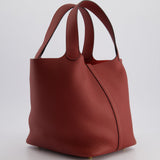 Hermès Picotin Bag 22cm in Rouge H Clemence Leather with Gold Hardware