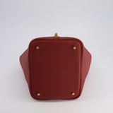 Hermès Picotin Bag 22cm in Rouge H Clemence Leather with Gold Hardware