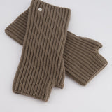 Hermès Beige Knitted Mittens Size M