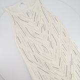 Ermanno Scervino White Strap Midi Dress with Embellished Diamanté Detail Size IT 38 (UK 6)