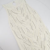 Ermanno Scervino White Strap Midi Dress with Embellished Diamanté Detail Size IT 38 (UK 6)