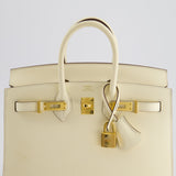 Hermès Birkin 25cm Sellier Bag in Nata Epsom Leather with Gold Hardware