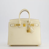 Hermès Birkin 25cm Sellier Bag in Nata Epsom Leather with Gold Hardware