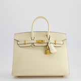 Hermès Birkin 25cm Sellier Bag in Nata Epsom Leather with Gold Hardware