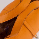 Hermès Picotin Bag 22cm in Orange Clemence Leather with Palladium Hardware