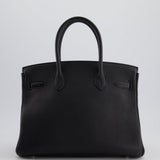 Hermès Black Birkin 30cm Bag in Togo Leather with Palladium Hardware