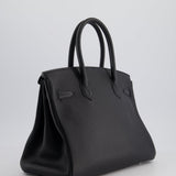 Hermès Black Birkin 30cm Bag in Togo Leather with Palladium Hardware