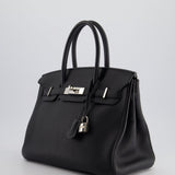 Hermès Black Birkin 30cm Bag in Togo Leather with Palladium Hardware