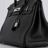 Hermès Black Birkin 30cm Bag in Togo Leather with Palladium Hardware