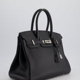 Hermès Black Birkin 30cm Bag in Togo Leather with Palladium Hardware