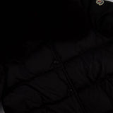 Moncler Black Padded Jacket with Black Fur Trim Size 5 (UK 18)