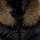 Moncler Black Fulmarus Hooded Diamond-Quilted Long Down Jacket with Brown Fur Size 6 (UK 20) RRP £1,790