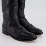 Hermès Black Jumping Boots in Calfskin Leather with Palladium Buckle Size EU 38.5  RRP £2,300