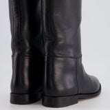 Hermès Black Jumping Boots in Calfskin Leather with Palladium Buckle Size EU 38.5  RRP £2,300