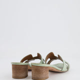 Hermès Oasis Sandals in Vert d'Eau Alligator Leather Size EU 37.5 RRP £3,250